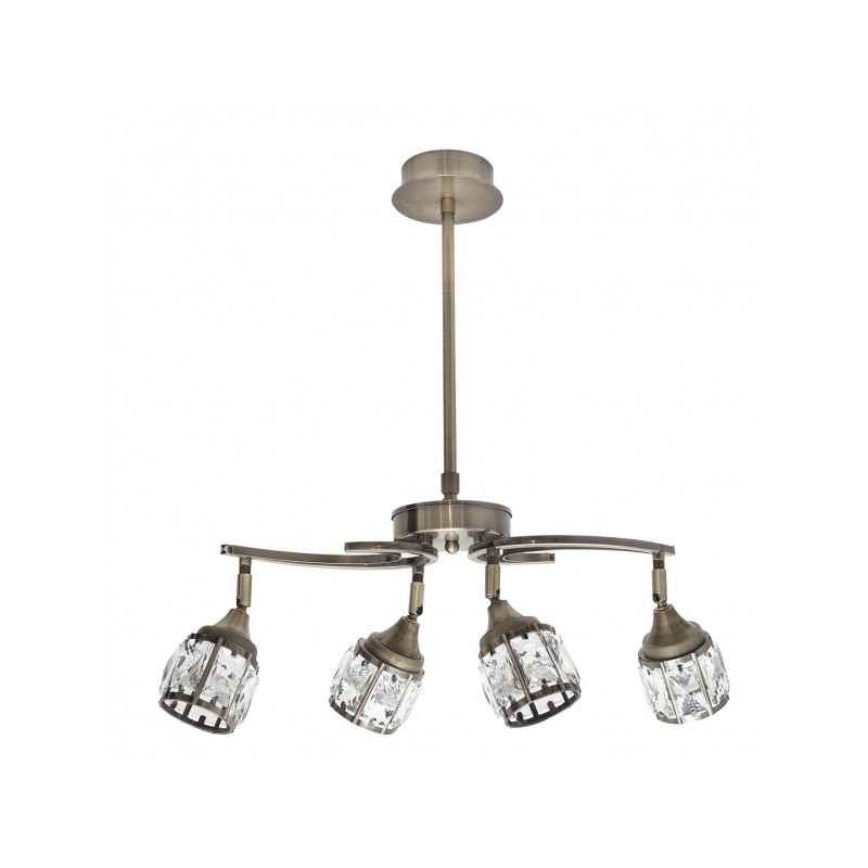 Lampara Catania cuero 4 x LED 5W 4000K Fabrilamp